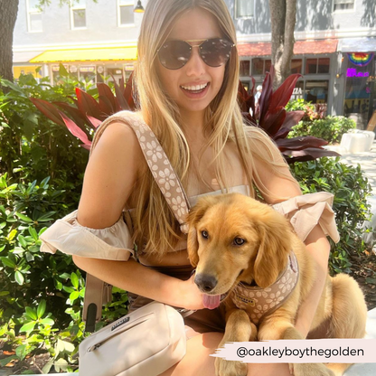 Luxe Adjustable Neck HARNESS- Mocha Flower